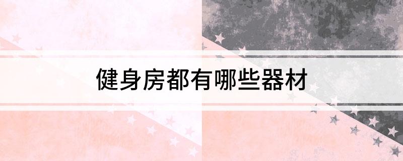 开云APP网址：健身房都有哪些器材(图1)